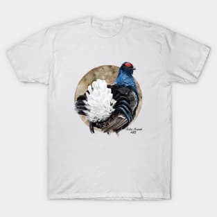 Watercolor Black Grouse - Gallo Forcello T-Shirt